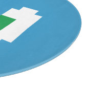 8ビットピクセルマンガ緑の目 カッティングボード (角)