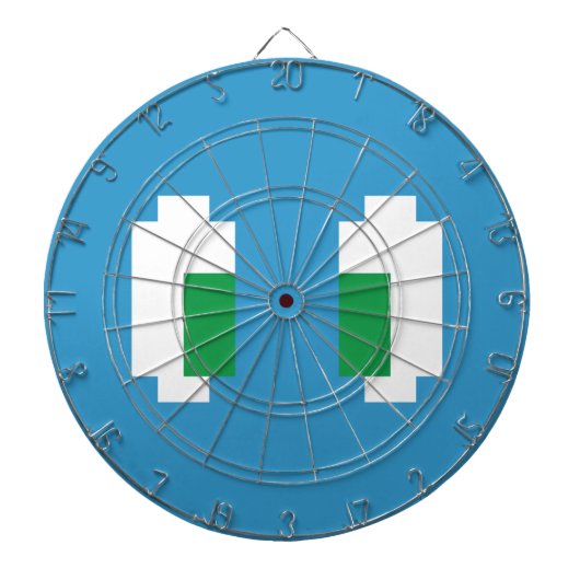8ビットピクセルマンガ緑の目 ダーツボード (正面)