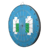 8ビットピクセルマンガ緑の目 ダーツボード (正面右)