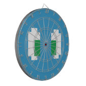 8ビットピクセルマンガ緑の目 ダーツボード (正面左)