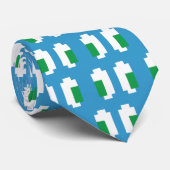 8ビットピクセルマンガ緑の目 ネクタイ (ロール)