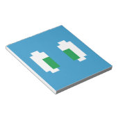 8ビットピクセルマンガ緑の目 ノートパッド (アングル)