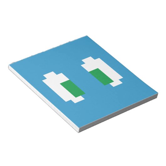 8ビットピクセルマンガ緑の目 ノートパッド (アングル)