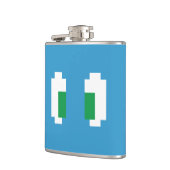 8ビットピクセルマンガ緑の目 フラスク (左)