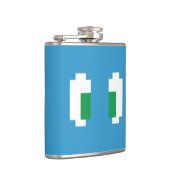 8ビットピクセルマンガ緑の目 フラスク (右)