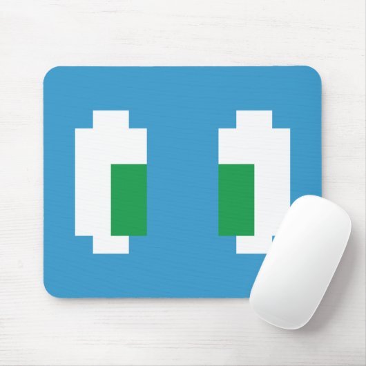 8ビットピクセルマンガ緑の目 マウスパッド (マウス)