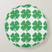 8ビットピクセルラッキーフォーリーフクローバー ラウンドクッション (裏面)