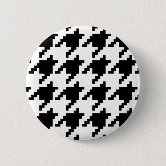 8ビットピクセル千鳥格子のな点検パターン 缶バッジ (正面)