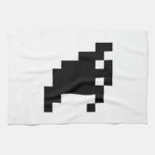 8ビットピクセル幽霊シャドウ キッチンタオル (横)