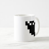 8ビットピクセル幽霊シャドウ コーヒーマグカップ (正面右)