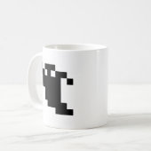 8ビットピクセル幽霊シャドウ コーヒーマグカップ (正面左)