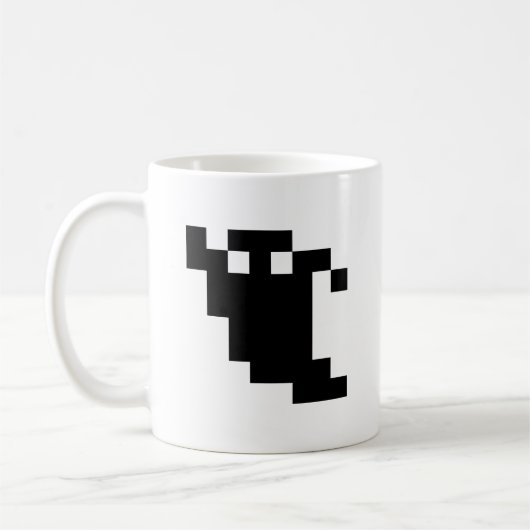 8ビットピクセル幽霊シャドウ コーヒーマグカップ (左)