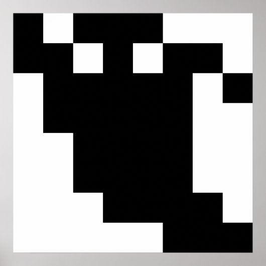 8ビットピクセル幽霊シャドウ ポスター (正面)