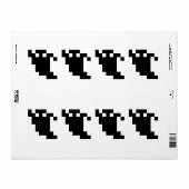 8ビットピクセル幽霊シャドウ ラベル (フルシート)