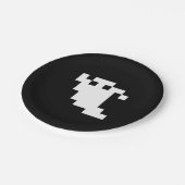 8ビットピクセル幽霊 ペーパープレート (アングル)