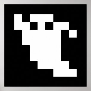 8ビットピクセル幽霊 ポスター