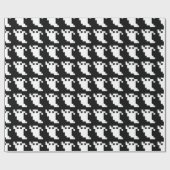 8ビットピクセル幽霊 ラッピングペーパー (フラット)