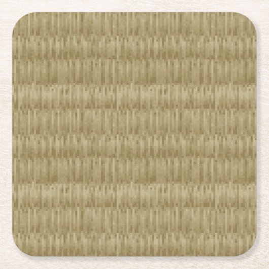 8ビットピクセル畳畳 スクエアペーパーコースター (正面)