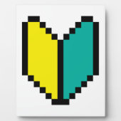 8ビットピクセル若葉/初心社マーク フォトプラーク (正面)