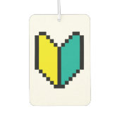 8ビットピクセル若葉/商心社マーク カーエアーフレッシュナー (正面)