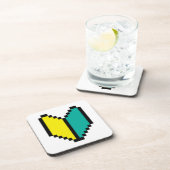 8ビットピクセル若葉/商心社マーク コースター (右側)