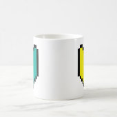 8ビットピクセル若葉/商心社マーク コーヒーマグカップ (中央)