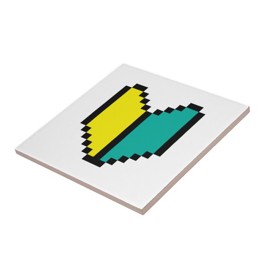 8ビットピクセル若葉/商心社マーク タイル (側面)