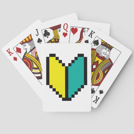 8ビットピクセル若葉/商心社マーク トランプ (裏面)