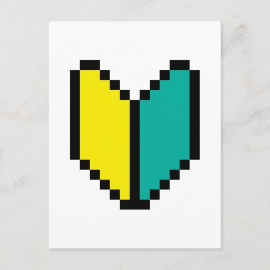 8ビットピクセル若葉/商心社マーク ポストカード (正面)