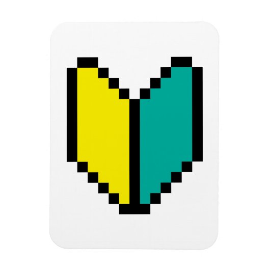 8ビットピクセル若葉/商心社マーク マグネット (縦)