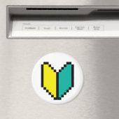 8ビットピクセル若葉/商心社マーク マグネット (インサイチュ (食洗機))