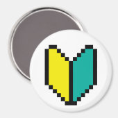 8ビットピクセル若葉/商心社マーク マグネット (正面/裏面)