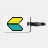 8ビットピクセル若葉/商心社マーク ラゲッジタグ (裏面横)