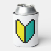 8ビットピクセル若葉/商心社マーク 缶クーラー (缶正面)