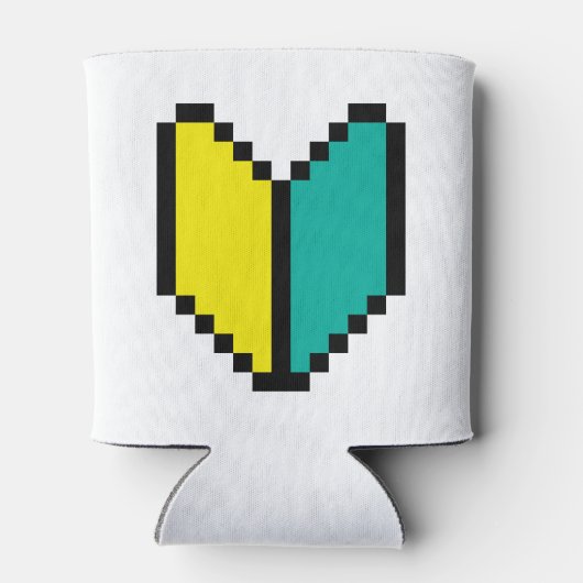 8ビットピクセル若葉/商心社マーク 缶クーラー (裏面)