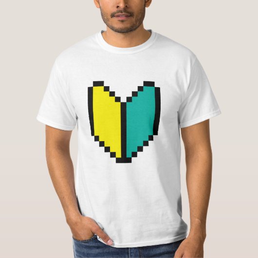 8ビットピクセル若葉/商心社マーク Tシャツ (正面)
