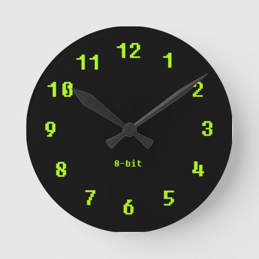 8ビットピクセル ラウンド壁時計 (正面)