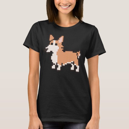 8ビットピクセルCorgi Tシャツ (正面)