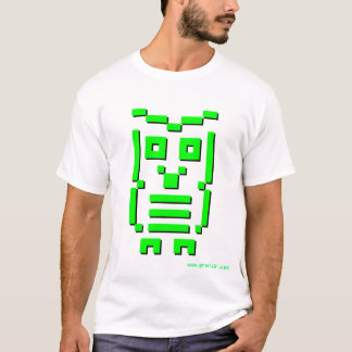 8ビットフクロウ(デジタル緑) Tシャツ