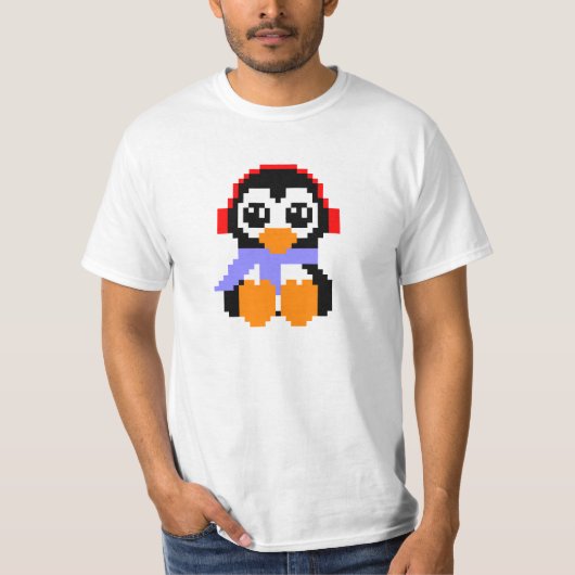 8ビットペンギン Tシャツ (正面)