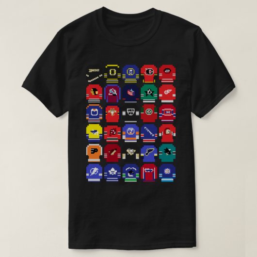 8ビットホッケージャーシー Tシャツ (デザイン正面)