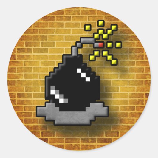 8ビットボム ラウンドシール (正面)