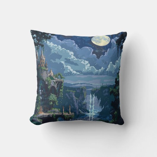 8ビットムーンライトキャッスル クッション (正面)