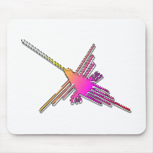 8ビットレトロビデオゲームナスカラインハミングバード マウスパッド (正面)