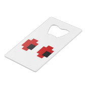 8ビット不気味赤い目 クレジットカード栓抜き (正面アングル)