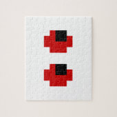 8ビット不気味赤い目 ジグソーパズル (縦)