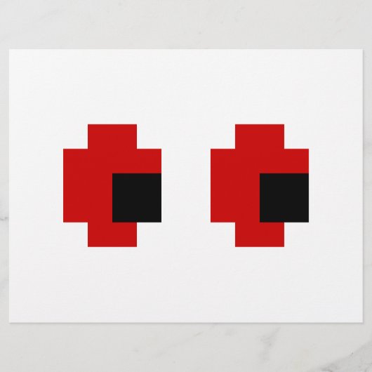 8ビット不気味赤い目 チラシ (正面)