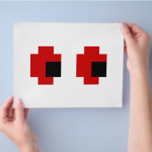 8ビット不気味赤い目 チラシ (手)