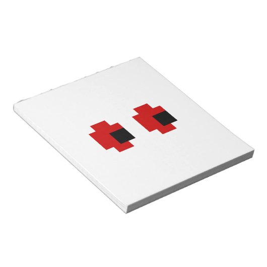 8ビット不気味赤い目 ノートパッド (アングル)