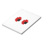 8ビット不気味赤い目 ノートパッド (回転)